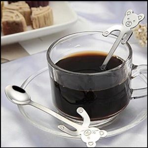 🌺 3 Stainless Steel Bear Spoons